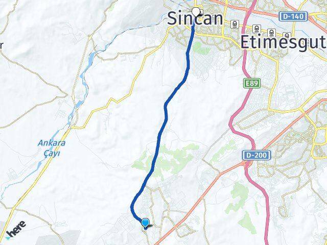 Aşağıyurtçu Sincan Arası Kaç Km - Yol Tarifi