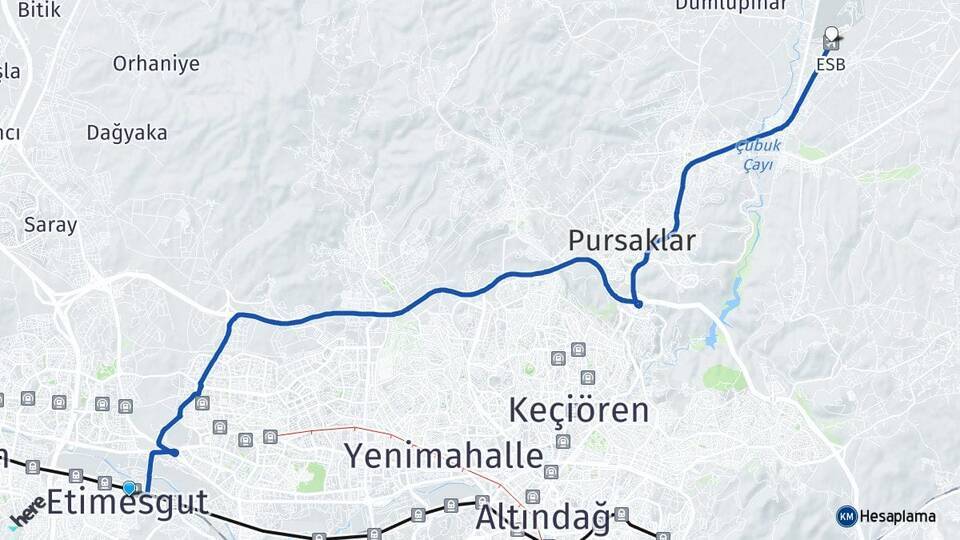 Etimesgut Esenboğa Havalimanı Arası Kaç Km - Yol Tarifi