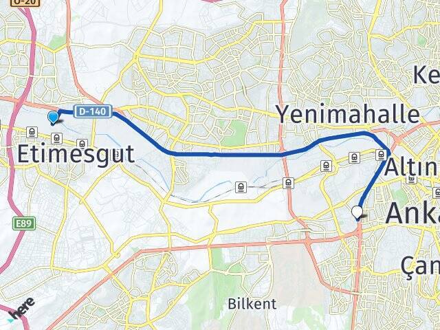 Etiler Ankara AŞTİ Otogarı Arası Kaç Km - Yol Tarifi