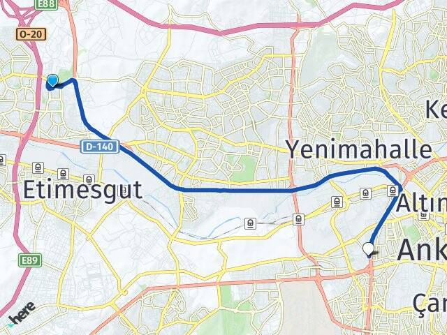 Göksu Ankara AŞTİ Otogarı Arası Kaç Km - Yol Tarifi