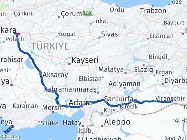 Ankara Etimesgut Mardin Arası Kaç Km - Yol Haritası