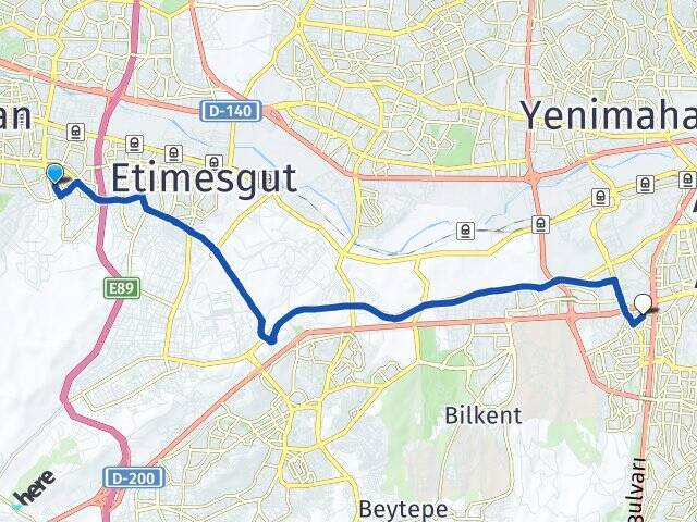 Oğuzlar Ufuk Üniversitesi Arası Kaç Km - Yol Tarifi
