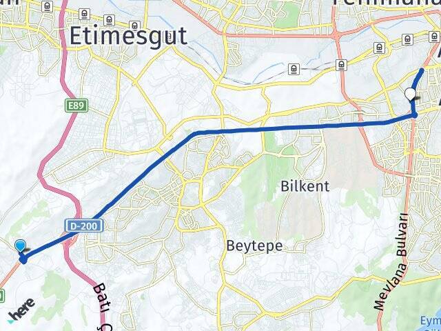 Yapracık Ankara AŞTİ Otogarı Arası Kaç Km - Yol Tarifi