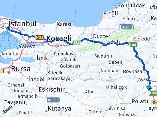 Yapracık Bomonti Arası Kaç Km - Yol Tarifi