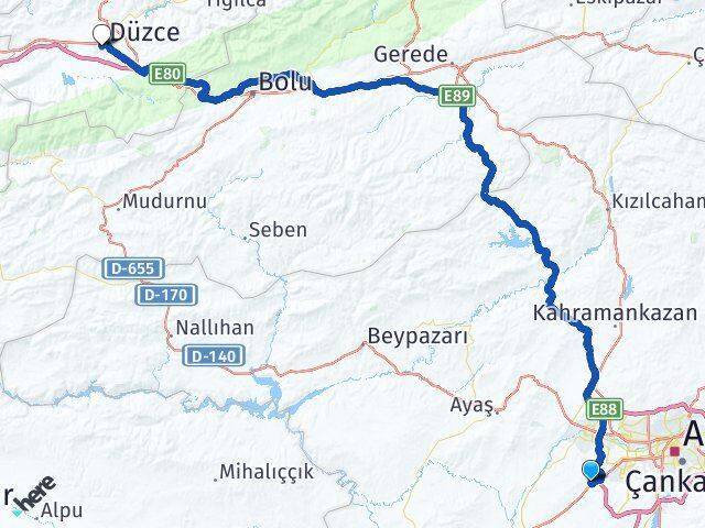 Yapracık Düzce Arası Kaç Km - Yol Tarifi