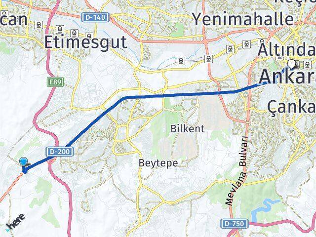 Yapracık Kızılay Arası Kaç Km - Yol Tarifi