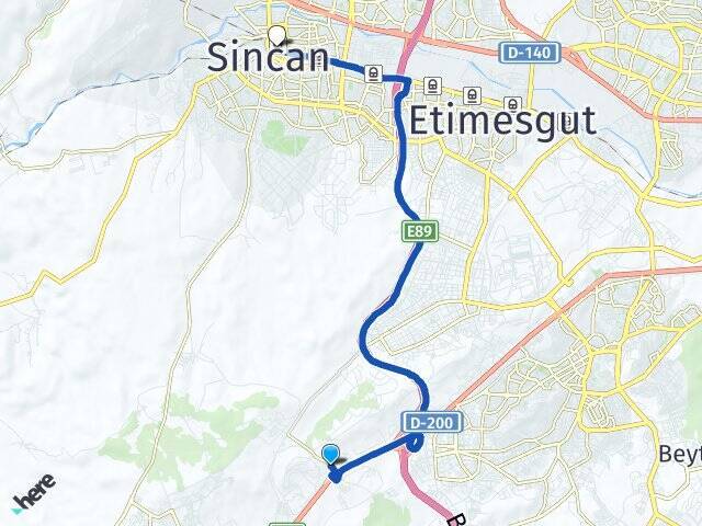 Yapracık Sincan YHT Garı Arası Kaç Km - Yol Tarifi