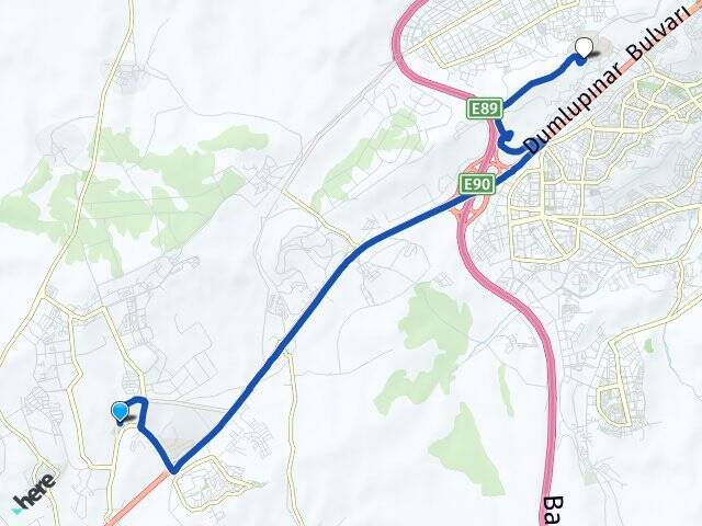 Yukarıyurtçu Başkent Üniversitesi Arası Kaç Km - Yol Tarifi