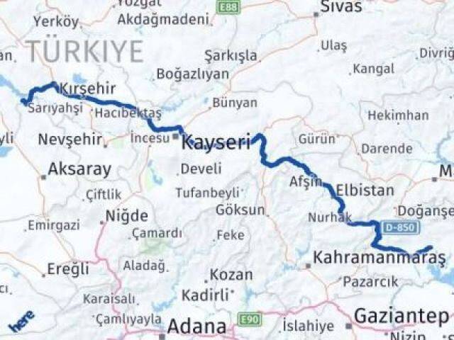 Ankara Evren Adıyaman Arası Kaç Km - Yol Haritası