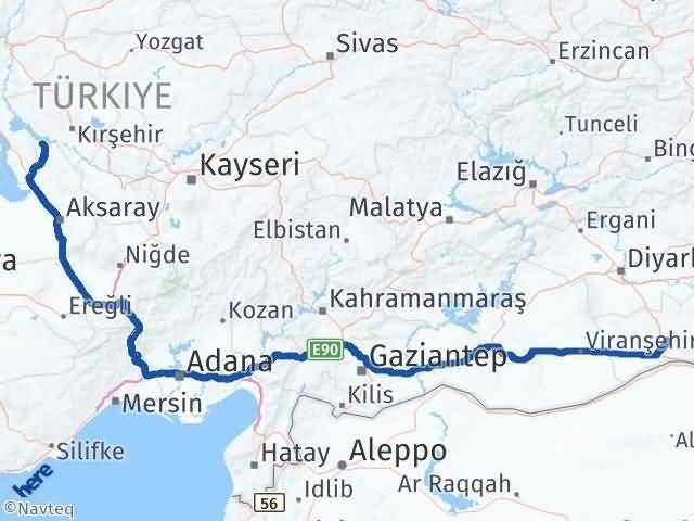 Ankara Evren Mardin Arası Kaç Km - Yol Haritası