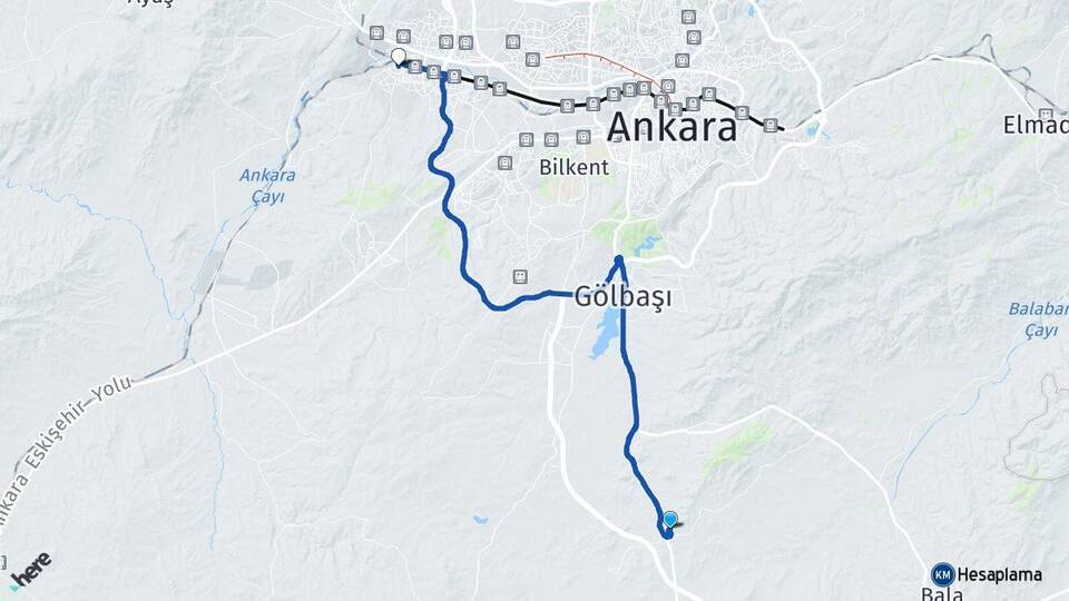 Ahiboz Sincan Arası Kaç Km - Yol Tarifi