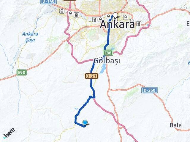 Dikilitaş Ankara Tren Garı Arası Kaç Km - Yol Tarifi