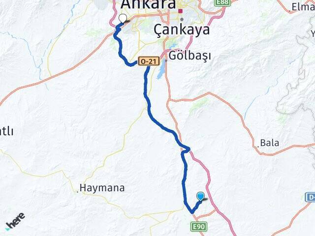 Emirler Başkent Üniversitesi Arası Kaç Km - Yol Tarifi