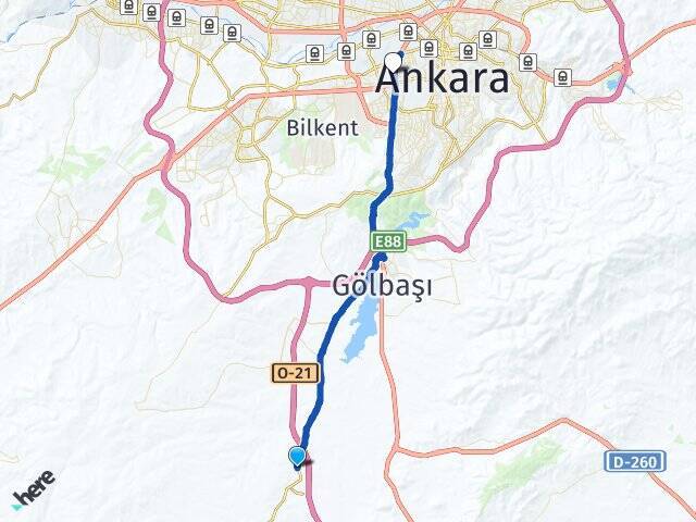 Gökçehüyük Ankara AŞTİ Otogarı Arası Kaç Km - Yol Tarifi