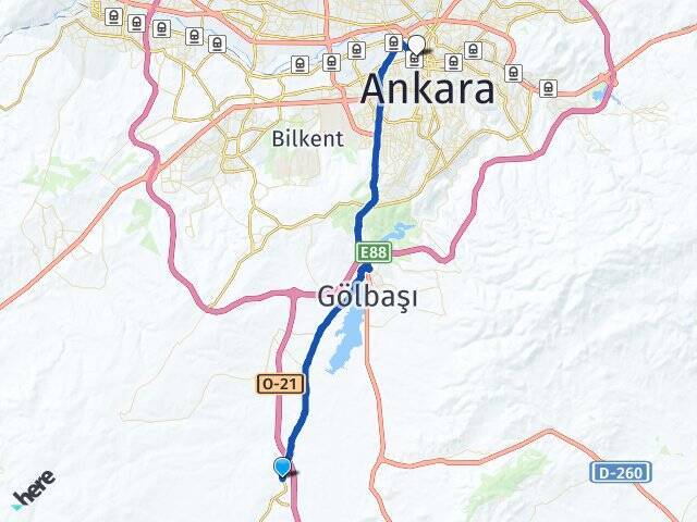 Gökçehüyük Ankara Tren Garı Arası Kaç Km - Yol Tarifi