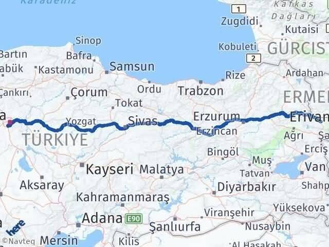 Ankara Gölbaşı Iğdır Arası Kaç Km - Yol Haritası