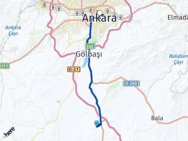 Mahmatlıbahçe Ankara Arası Kaç Km - Yol Tarifi