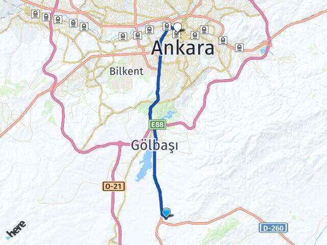 Oğulbey Ankara Tren Garı Arası Kaç Km - Yol Tarifi