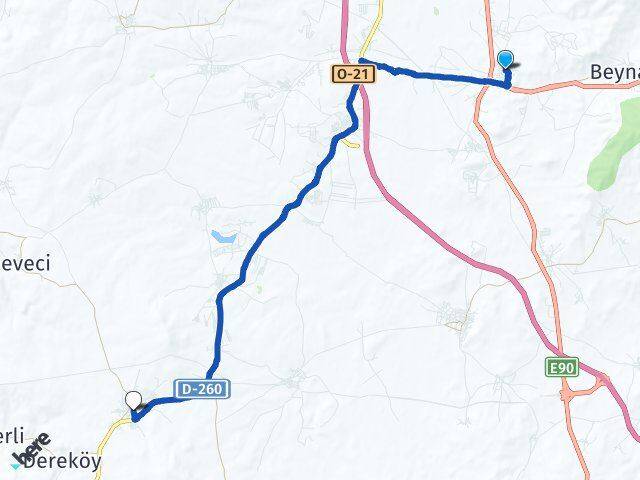 Oğulbey Oyaca Yeşilçam Arası Kaç Km - Yol Tarifi