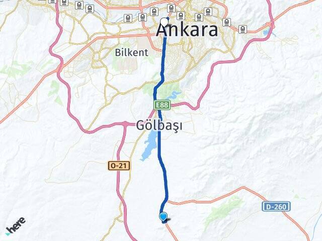 Yağlıpınar Ankara AŞTİ Otogarı Arası Kaç Km - Yol Tarifi