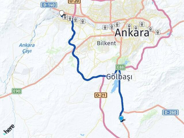Yağlıpınar Sincan YHT Garı Arası Kaç Km - Yol Tarifi