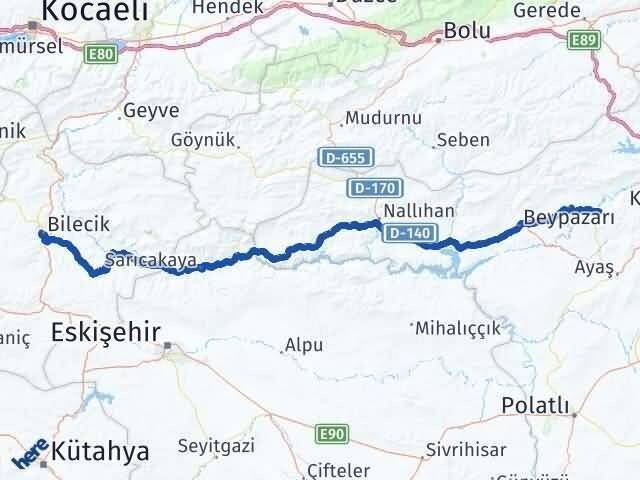 Güdül Bilecik Arası Kaç Km - Yol Tarifi