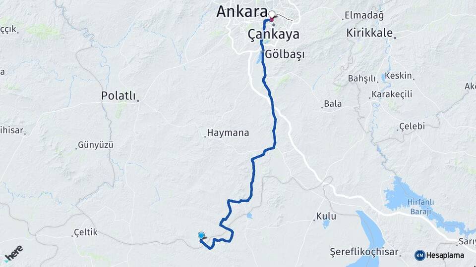 Çatak Ankara Arası Kaç Km - Yol Tarifi