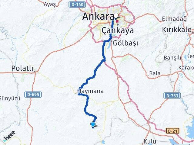 Çeltikli Ankara Tren Garı Arası Kaç Km - Yol Tarifi