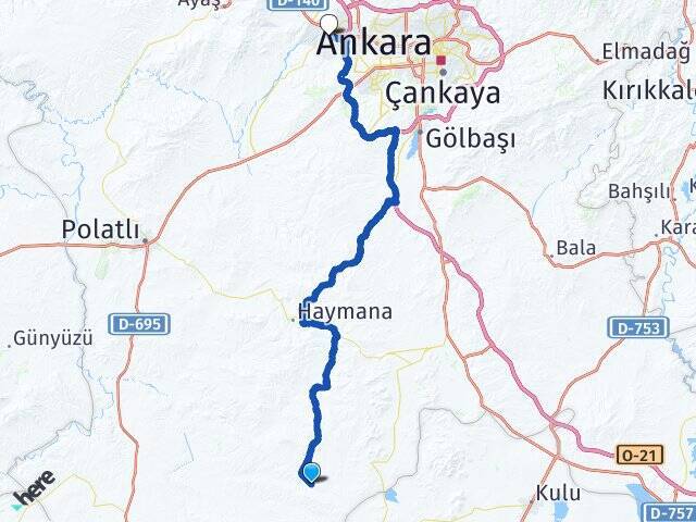 Cihanşah Sincan YHT Garı Arası Kaç Km - Yol Tarifi