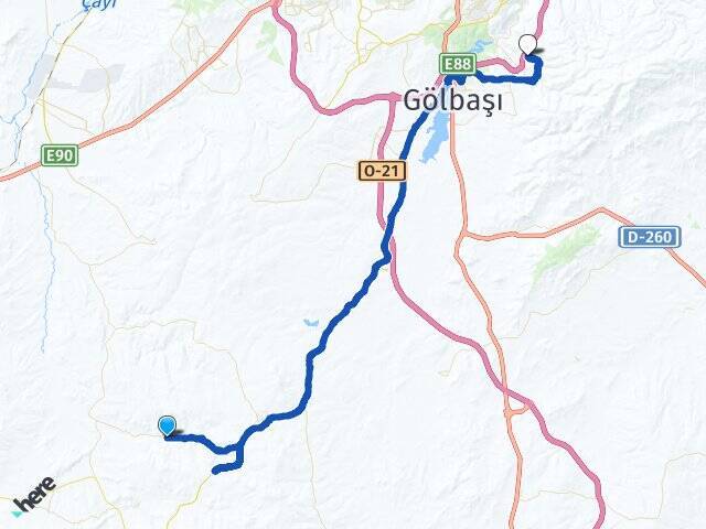 Karaömerli Yıldırım Beyazıt Üniversitesi Arası Kaç Km - Yol Tarifi