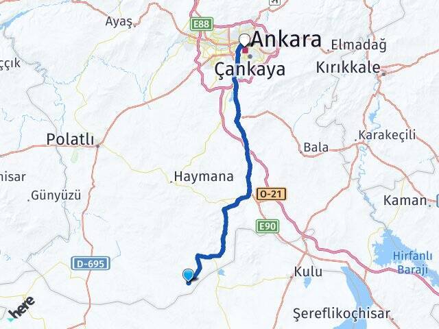Kerpiç Ankara Tren Garı Arası Kaç Km - Yol Tarifi