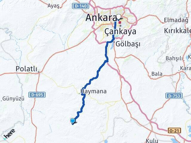 Kirazoğlu Ankara Tren Garı Arası Kaç Km - Yol Tarifi