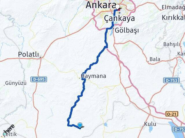 Tepeköy Hacı Bayram Veli Üniversitesi Arası Kaç Km - Yol Tarifi