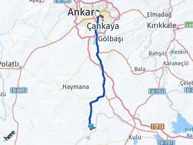Yergömü Ankara AŞTİ Otogarı Arası Kaç Km - Yol Tarifi