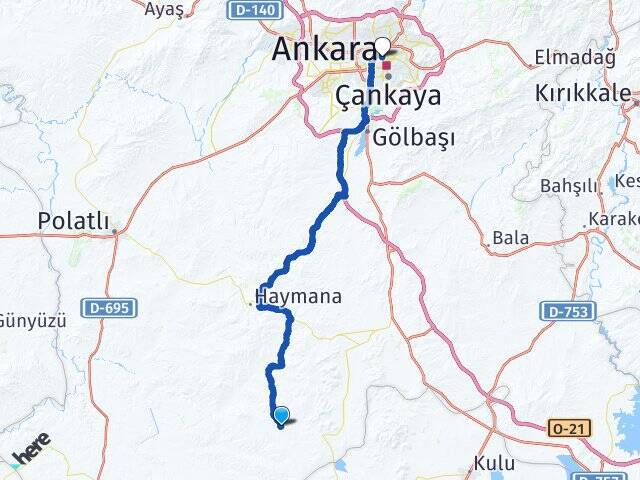Yurtbeyli Ankara Tren Garı Arası Kaç Km - Yol Tarifi