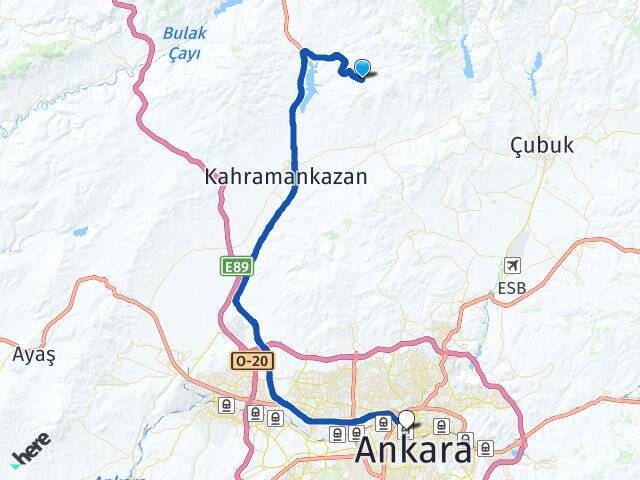 Saraç Ankara Tren Garı Arası Kaç Km - Yol Tarifi