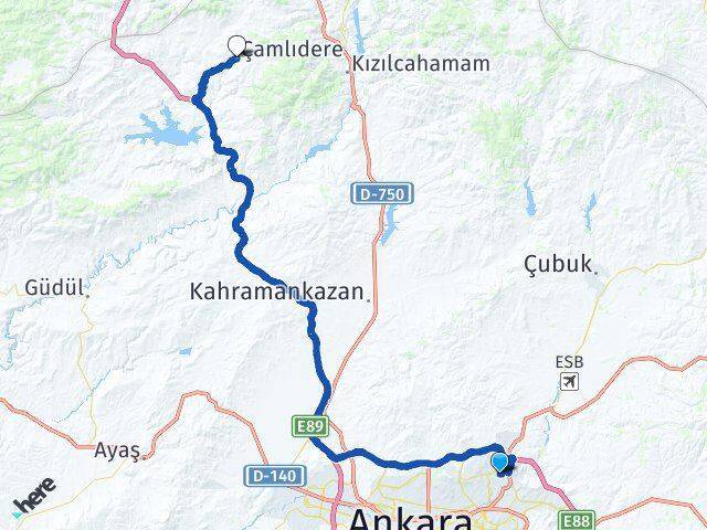Adnan Menderes Çamlıdere Arası Kaç Km - Yol Tarifi