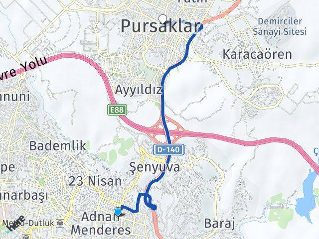 Ankara Keçiören Aktepe Pursaklar Arası Kaç Km - Yol Haritası