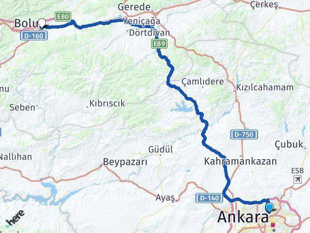 Aşağı Eğlence Bolu Arası Kaç Km - Yol Tarifi