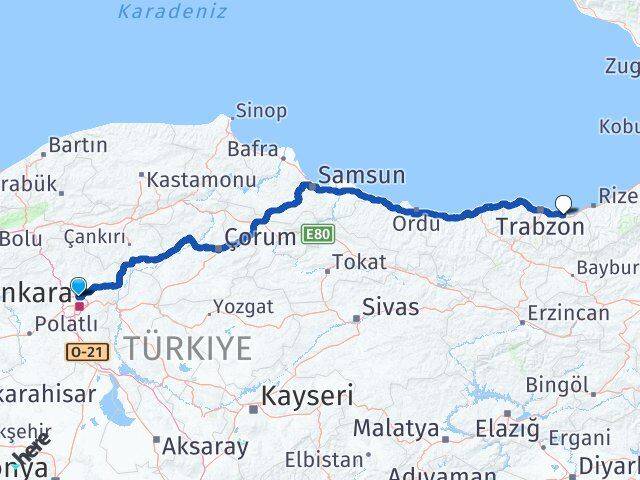 Atapark Araklı Arası Kaç Km - Yol Tarifi