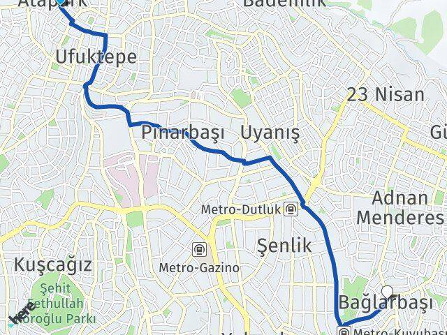 Atapark Bağlarbaşı Arası Kaç Km - Yol Tarifi
