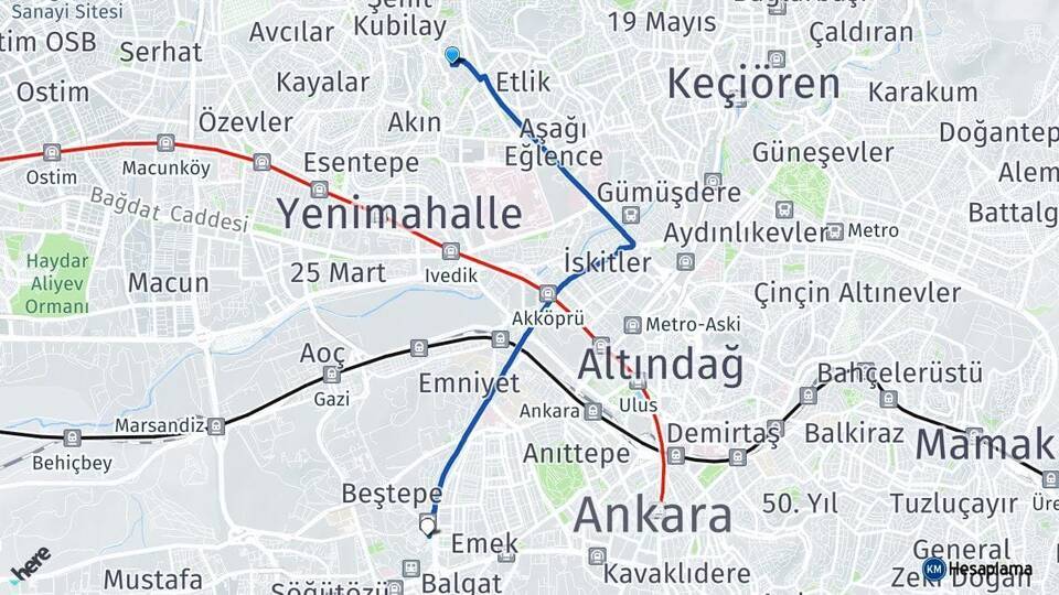 Ayvalı Ankara AŞTİ Otogarı Arası Kaç Km - Yol Tarifi