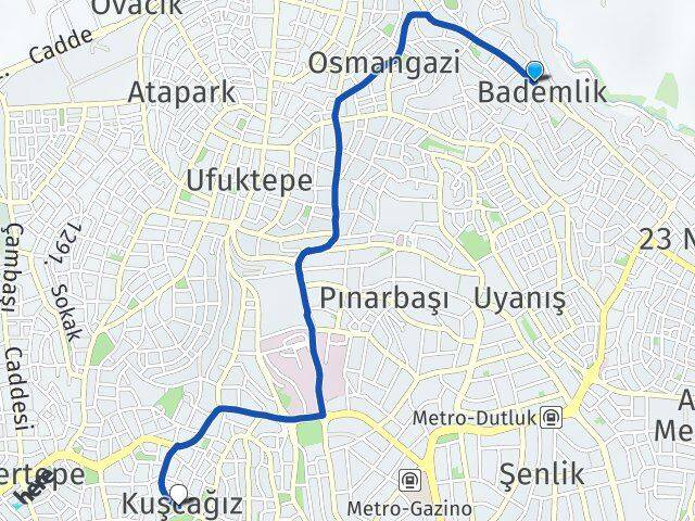 Bademlik Kuşcağız Arası Kaç Km - Yol Tarifi