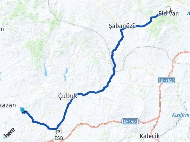 Bağlum Güzelyurt Eldivan Arası Kaç Km - Yol Tarifi