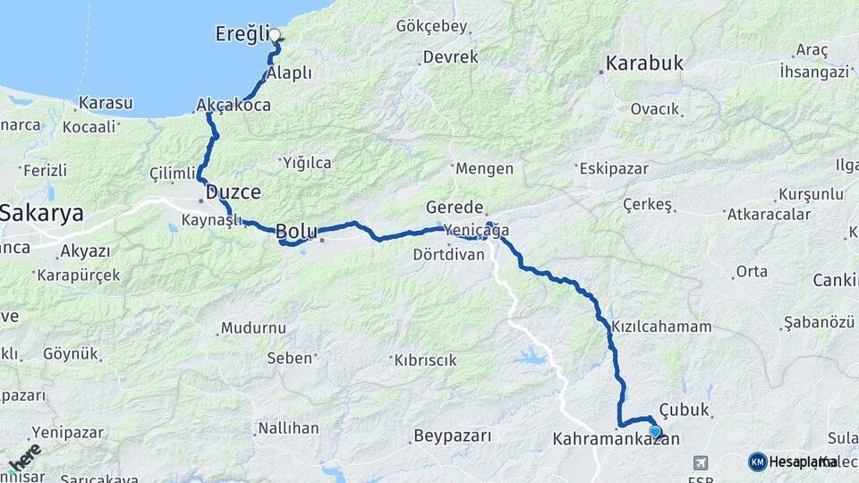 Bağlum Güzelyurt Ereğli Arası Kaç Km - Yol Tarifi