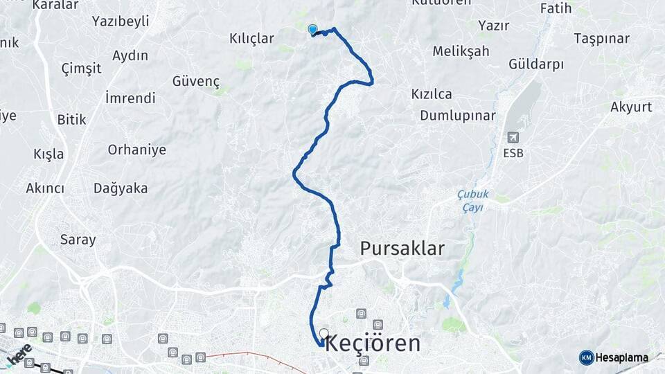 Bağlum Güzelyurt Etlik Arası Kaç Km - Yol Tarifi