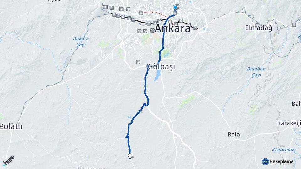 Kalaba Boyalık Arası Kaç Km - Yol Tarifi