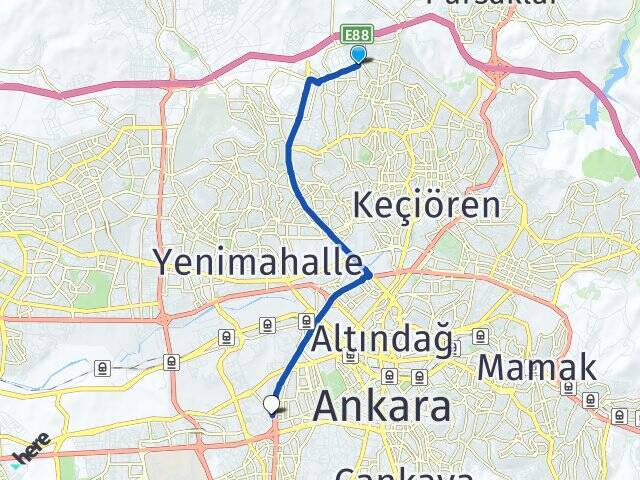 Ovacık Ankara AŞTİ Otogarı Arası Kaç Km - Yol Tarifi