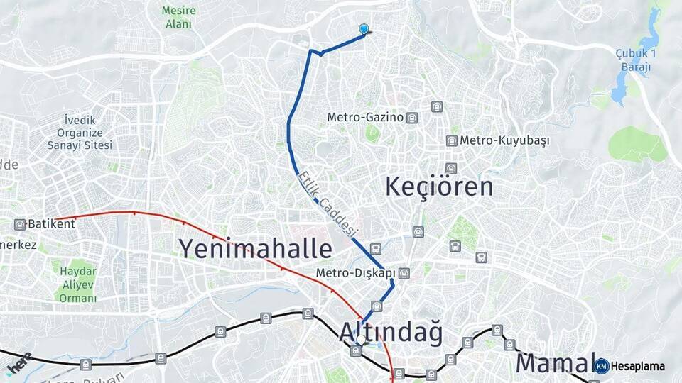 Ovacık Ankara Tren Garı Arası Kaç Km - Yol Tarifi