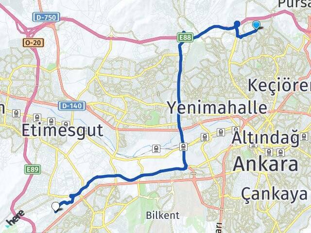 Ovacık Başkent Üniversitesi Arası Kaç Km - Yol Tarifi